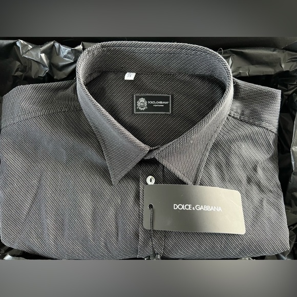 Men’s authentic DOLCE & GABBANA dress shirt tailored fit size 15.5 - Picture 1 of 4